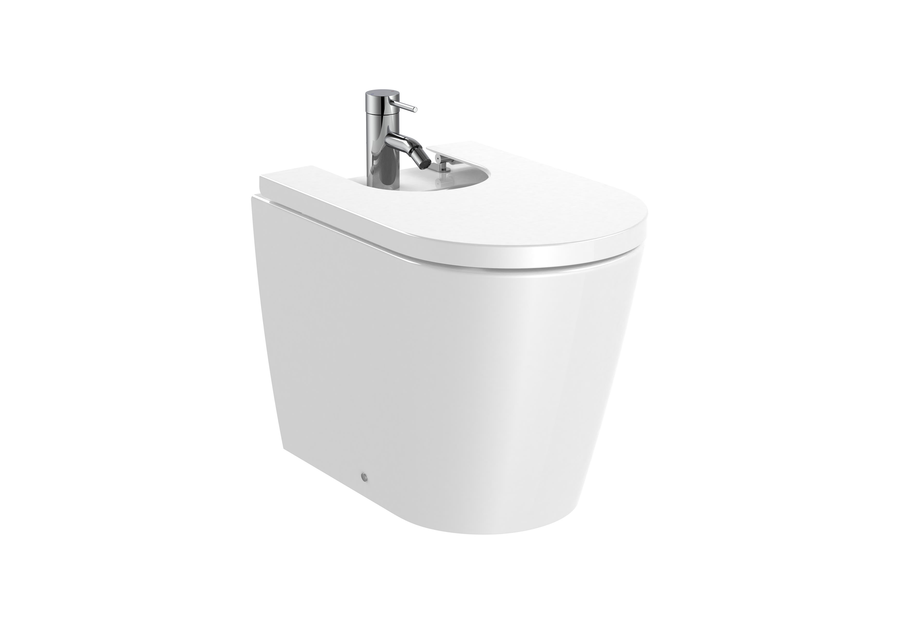 ROUND - Floor Standing Bidet, Single Tap Hole