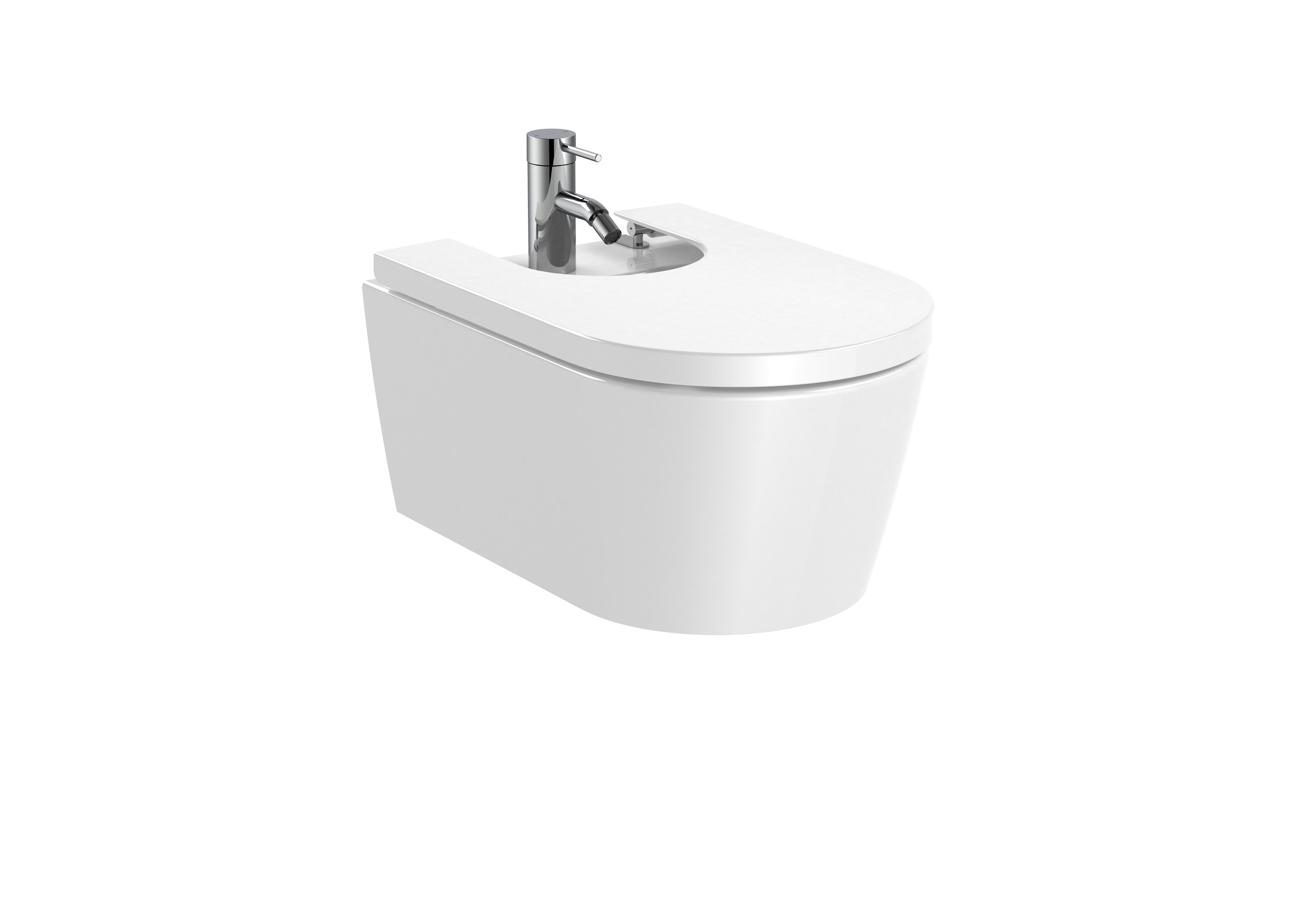 ROUND - Wall Hung Bidet, Single Tap Hole